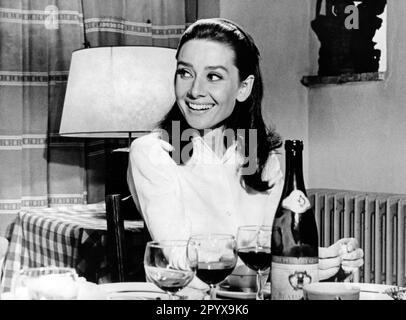 The actress Audrey Hepburn as 'Joanna Wallace' in the film 'Two for the road', directed by Stanley Donen. Stock Photo