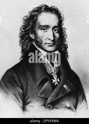 The Italian composer and violin virtuoso Niccolo Paganini [automated translation] Stock Photo