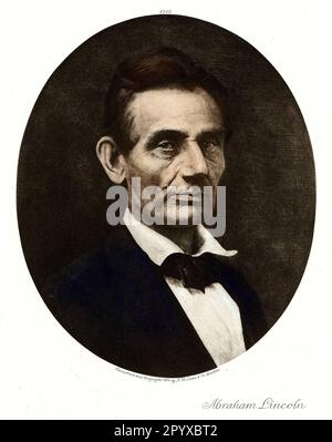 Abraham Lincoln (1809-1865), 16th President of the USA. Painting from 1894. Photo: Heliogravure, Corpus Imaginum, Hanfstaengl Collection. [automated translation] Stock Photo