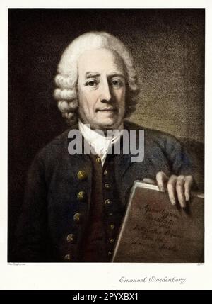 Emanuel Swedenborg (1688-1772), Swedish naturalist and theosophist. Painting by Krafft. Photo: Heliogravure, Corpus Imaginum, Hanfstaengl Collection. [automated translation] Stock Photo