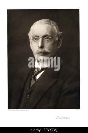 Sir Charles Algernon Parsons (1854-1931), British engineer. Parsons invented the multistage positive-pressure steam turbine (P. turbine, built 1884), which became a major large-scale power engine for power plant and marine use from 1900. Photograph. Photo: Heliogravure, Corpus Imaginum, Hanfstaengl Collection. [automated translation] Stock Photo