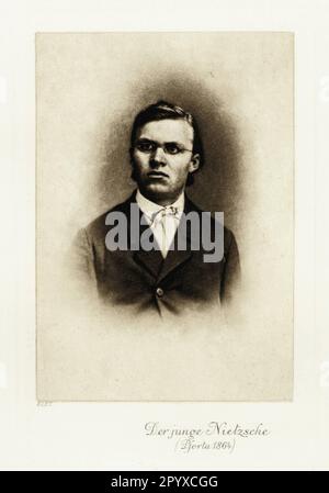 Friedrich Wilhelm Nietzsche (1844-1900), German philosopher and spokesman for emerging European nihilism. Photograph. Photo: Heliogravure, Corpus Imaginum, Hanfstaengl Collection. [automated translation] Stock Photo