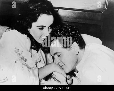 'Elizabeth Taylor and Rock Hudson in ''Giants.'' [automated translation]' Stock Photo