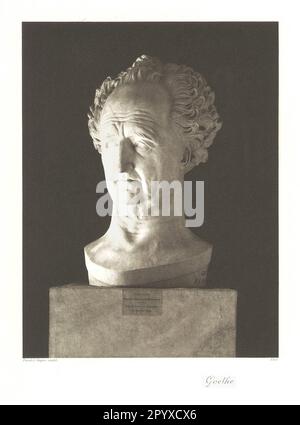 Johann Wolfgang von Goethe (1749-1832), German poet. Marble bust by Pierre-Jean David d' Angers. Photo: Heliogravure, Corpus Imaginum, Hanfstaengl Collection. [automated translation] Stock Photo