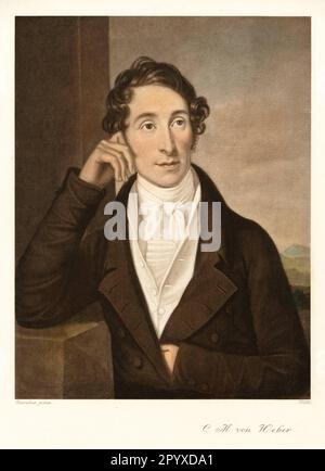 Carl Maria von Weber (1786-1826), German composer and music critic. Painting by C. Bardua. Photo: Heliogravure, Corpus Imaginum, Hanfstaengl Collection. [automated translation] Stock Photo