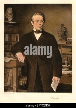 Johann Gustav Droysen (1808-1884), German historian and politician. Founded the Prussian-Little German historiography. Painting by Eduard Bendemann (1811-1889). Photo: Heliogravure, Corpus Imaginum, Hanfstaengl Collection. [automated translation] Stock Photo