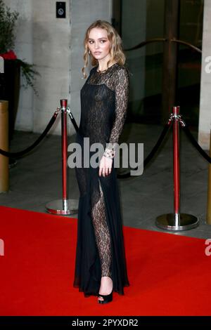 Lily-Rose Depp attends the 73rd British Academy Film Awards After Party at the Grosvenor Hotel in London, England. Stock Photo