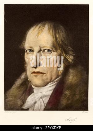 Georg Friedrich Wilhelm Hegel (1770-1831), German philosopher. Painting by Schlesinger. Photo: Heliogravure, Corpus Imaginum, Hanfstaengl Collection. [automated translation] Stock Photo