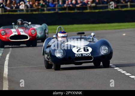 James Wood, Lotus-Climax 15, Salvadori Cup, a single driver 20 minute race for Sports Racing cars that competed between 1955 and 1960, Goodwood 80th M Stock Photo