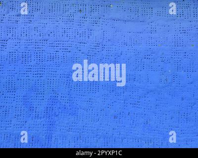 Blue painted clay plaster wall texture. Traditional house wall ethnic background Stock Photo