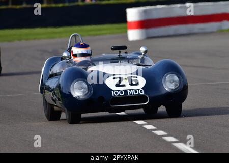 James Wood, Lotus-Climax 15, Salvadori Cup, a single driver 20 minute race for Sports Racing cars that competed between 1955 and 1960, Goodwood 80th M Stock Photo