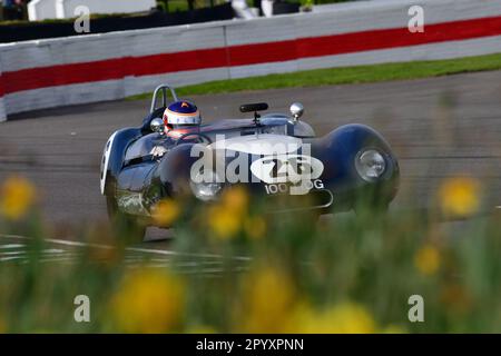 James Wood, Lotus-Climax 15, Salvadori Cup, a single driver 20 minute race for Sports Racing cars that competed between 1955 and 1960, Goodwood 80th M Stock Photo