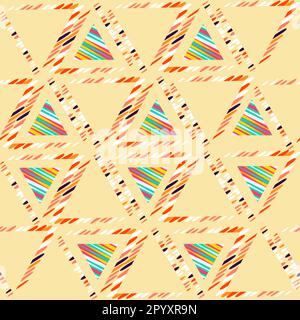Bright, seamless pattern of geometric, abstract shapes. Stock Vector
