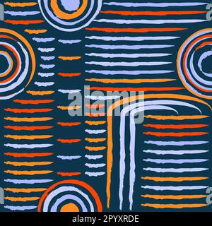 Bright, seamless pattern of geometric, abstract shapes. Stock Vector