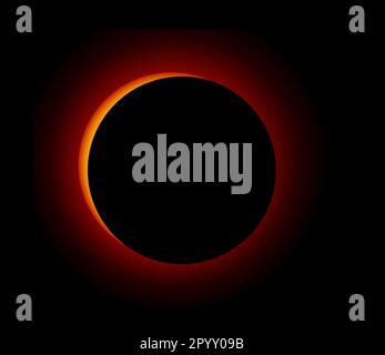 Eclipse vector illustration. Astronomy concept. Stock Vector