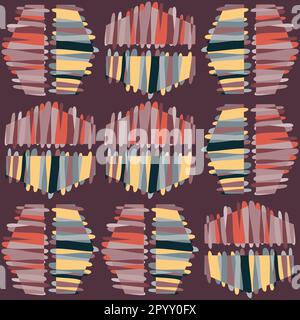 Bright, seamless pattern of geometric, abstract shapes. Stock Vector