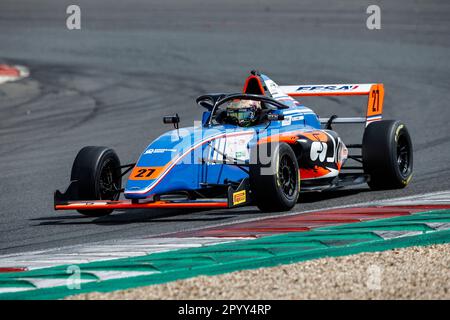 Magny Cours, France. 05th May, 2023. 27 PIERRE Edgar FRA, Mygale M21-F4, action, during the 2nd round of the Championnat de France FFSA F4 2023, from May 5 to 7, 2023 on the Circuit Circuit de Nevers Magny-Cours, in Magny-Cours, France - Photo Xavi Bonilla/DPPI Credit: DPPI Media/Alamy Live News Stock Photo