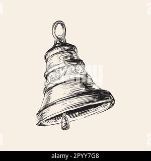 Hand Drawn Christmas Bell Hand Drawn Christmas Bell Stock Vector