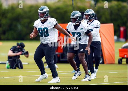 Philadelphia Eagles' Jalen Carter takes part in a practice at the NFL  football team's training facilities in Philadelphia, Thursday, June 1,  2023. (AP Photo/Matt Rourke Stock Photo - Alamy