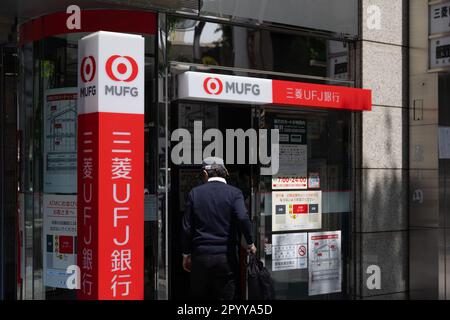 Tokyo, Japan. 2nd May, 2023. Mitsubishi UFJ Bank branch store in Ginza, Tokyo. (Credit Image: © Stanislav Kogiku/SOPA Images via ZUMA Press Wire) EDITORIAL USAGE ONLY! Not for Commercial USAGE! Stock Photo