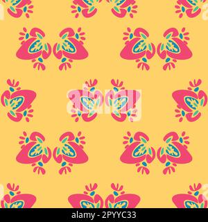 pairs of stylized butterfly wings vector pattern Stock Vector