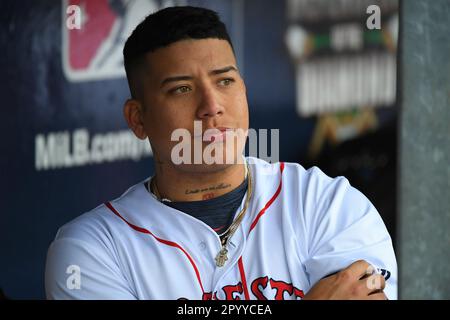 Worcester Red Sox RHP Bryan Mata throws a pitch during game 1 of a