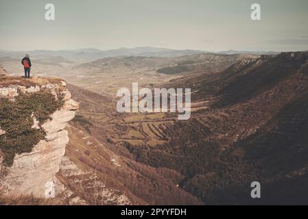 Landscape of the Cliffs in the Basque Country Stock Photo