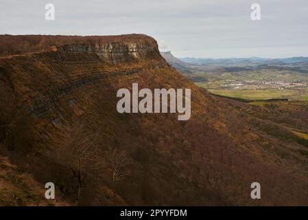 Landscape of the Cliffs in the Basque Country Stock Photo