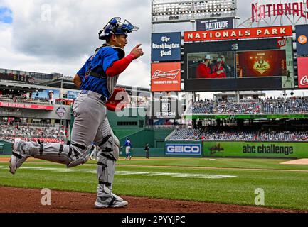 WASHINGTON, DC - MAY 04: Chicago Cubs first baseman Trey Mancini