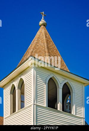 Zion Lutheran Church, also known as Swedish Lutheran Zion Church, is pictured, April 30, 2023, in Silverhill, Alabama. The church was built in 1916. Stock Photo