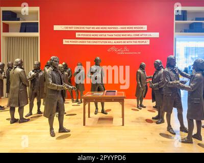 Signers Hall in the National Constitution Center in Philadelphia PA Stock Photo