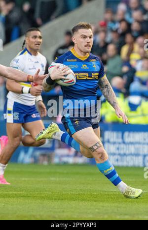 Warrington, Cheshire, England 5th May 2023. Wakefield’s Morgan Smith runs through to score his try, during Warrington Wolves Rugby League Football Club V Wakefield Trinity Rugby League Football Club at the Halliwell Jones Stadium, the Betfred Super League. (Credit Image: ©Cody Froggatt/Alamy live news) Stock Photo