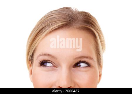 Feeling contemplative. Cropped image of a beautiful young woman. Stock Photo