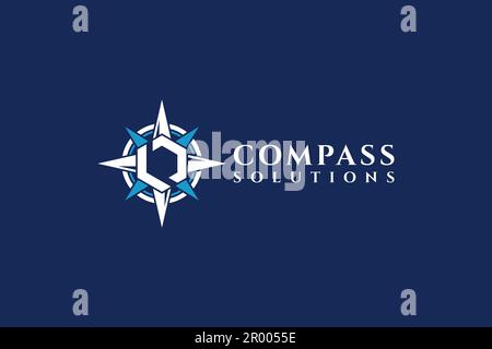 Letter L logo icon compass design template elements. Minimalist and modern vector illustration design suitable for business Stock Vector