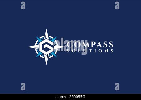 Letter G logo icon compass design template elements. Minimalist and modern vector illustration design suitable for business Stock Vector