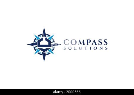 Letter U logo icon compass design template elements. Minimalist and modern vector illustration design suitable for business Stock Vector