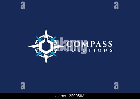 Letter V logo icon compass design template elements. Minimalist and modern vector illustration design suitable for business Stock Vector