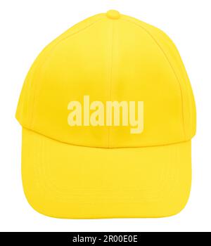 Yellow cap isolated on white background Stock Photo