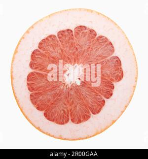 Grapefruit sliced isolated on white background Stock Photo
