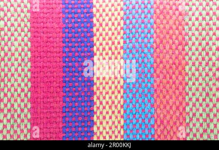 Multi colored fabric texture as a background. Stock Photo