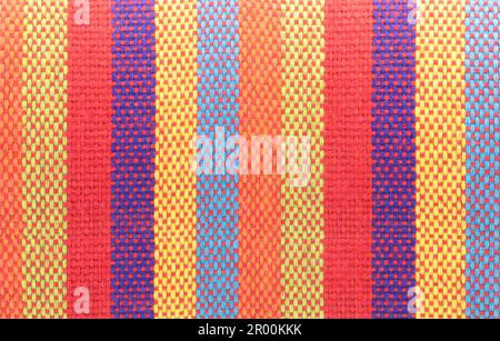 Multi colored fabric texture as a background. Stock Photo
