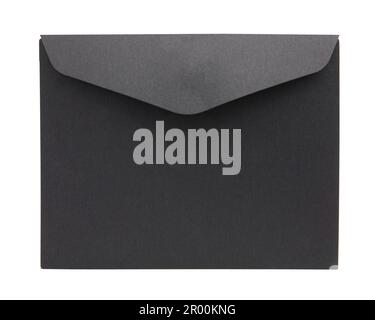 Black envelope isolated on white background Stock Photo