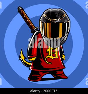 cartoon boy wearing motorcycle helmet template Stock Vector