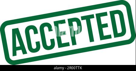 Accepted Grunge Rubber Stamp On White Background, Vector Illustration Stock Vector