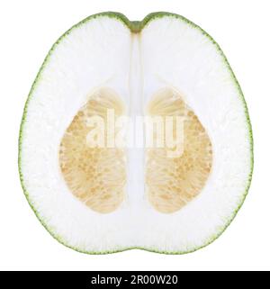 Half sliced pomelo isolated on white background Stock Photo