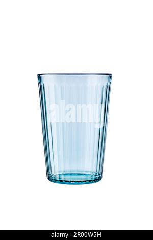 Empty water crystal glass, studio isolated on white background Stock Photo