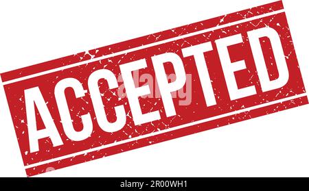 Accepted Grunge Rubber Stamp On White Background Stock Vector