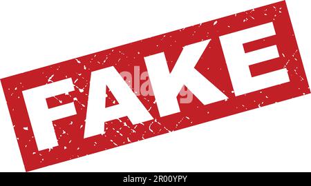 Red Grunge Fake Rubber Stamp Seal - Vector Stock Vector Image & Art - Alamy
