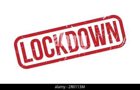 Lockdown Rubber Stamp. Red Lockdown Rubber Grunge Stamp Seal Vector Illustration - Vector Stock Vector