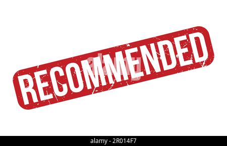 Recommended Rubber Stamp. Red Recommended Rubber Grunge Stamp Seal Vector Illustration - Vector Stock Vector